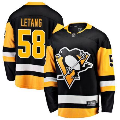 Kris Letang Pittsburgh Penguins Fashion7 Home Breakaway Jersey - Black - Front View