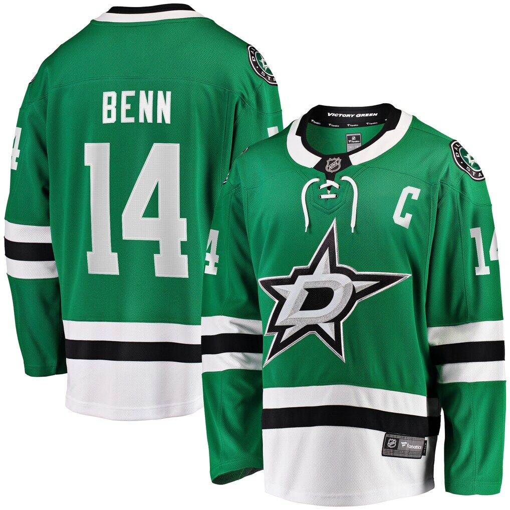 Jamie Benn Dallas Stars Fashion7 Captain Patch Home Breakaway Jersey - Kelly Green