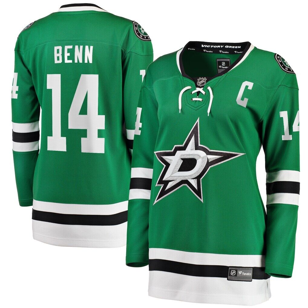 Jamie Benn Dallas Stars Fashion7 Women's Captain Patch Home Breakaway Player Jersey - Kelly Green
