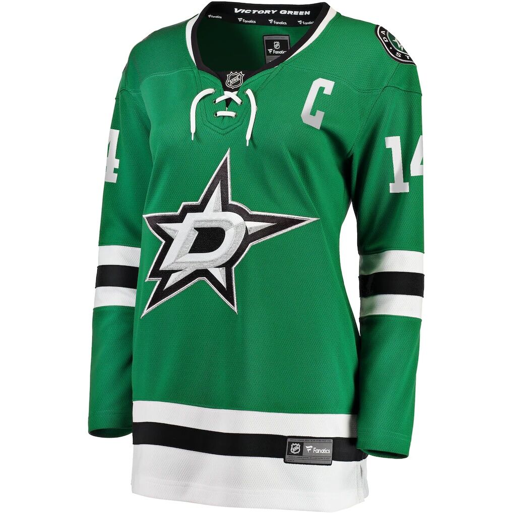 Jamie Benn Dallas Stars Fashion7 Women's Captain Patch Home Breakaway Player Jersey - Kelly Green