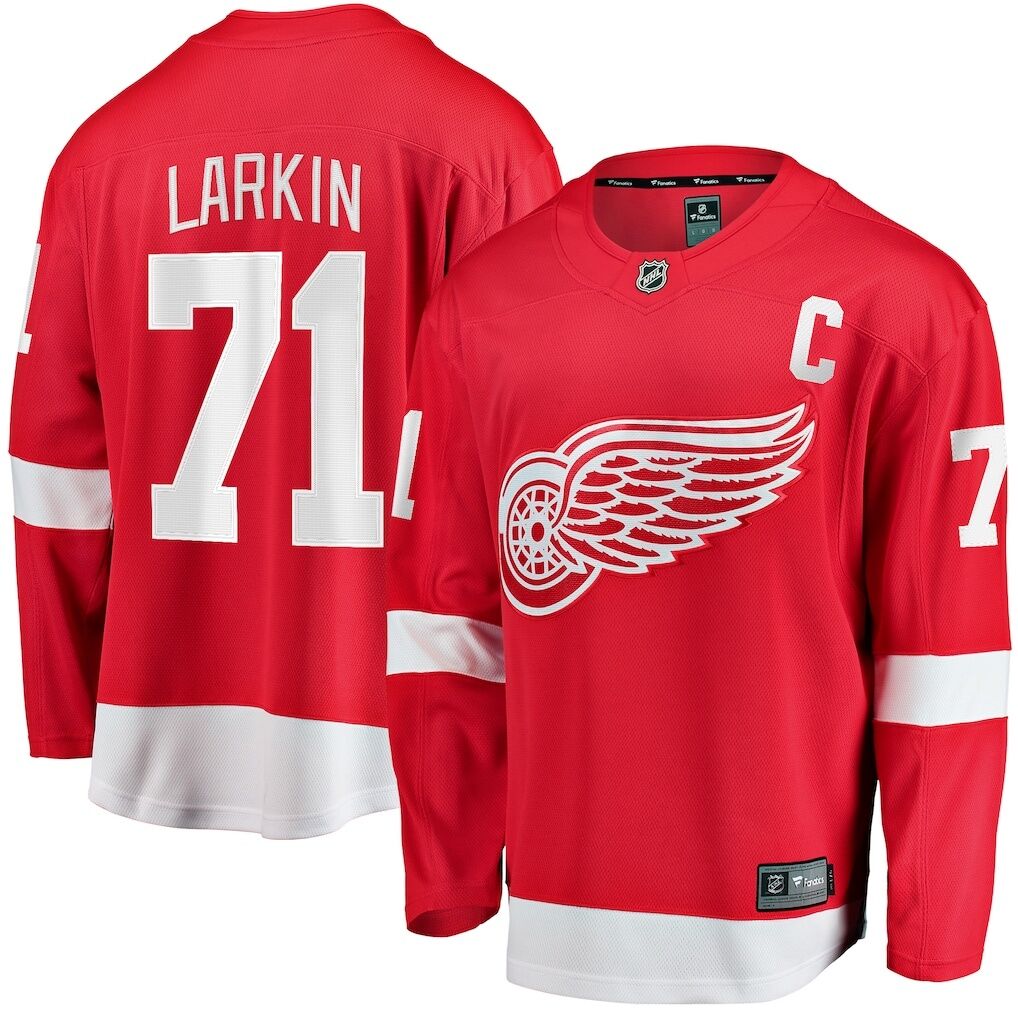 Dylan Larkin Detroit Red Wings Fashion7 Branded Captain Home Breakaway Jersey