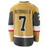 Alex Pietrangelo Vegas Golden Knights Fashion7 Home Breakaway Jersey - Gold - Detail View