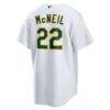 Jeff McNeil Athletics Nike Home Replica Jersey - White - Detail View