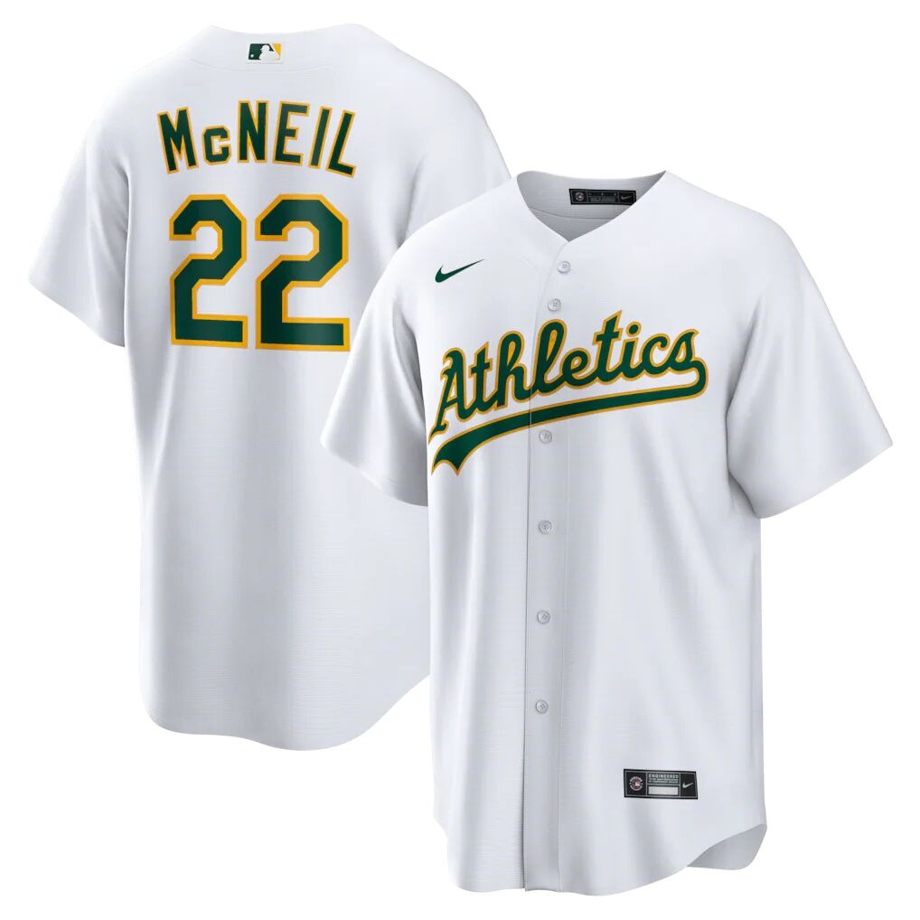 Jeff McNeil Athletics Nike Home Replica Jersey