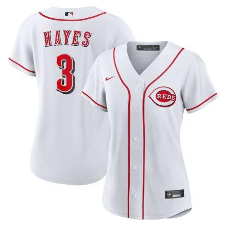 Ke'Bryan Hayes Cincinnati Reds Nike Women's Home Replica Jersey - White - Front View
