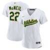 Jeff McNeil Athletics Nike Women's Home Replica Jersey - White - Front View