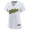 Jeff McNeil Athletics Nike Women's Home Replica Jersey - White - Side View