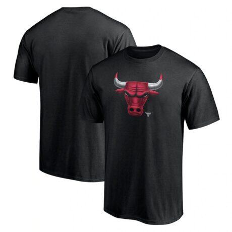 Chicago Bulls Midnight Mascot T-Shirt - Black - Front View