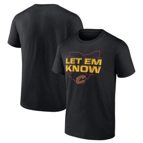 Cleveland Cavaliers Hometown Collection Let Em Know T-Shirt - Black - Front View
