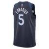Anthony Edwards Minnesota Timberwolves Nike Unisex Swingman Jersey - Navy - Detail View