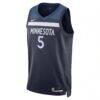 Anthony Edwards Minnesota Timberwolves Nike Unisex Swingman Jersey - Navy - Side View