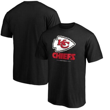 Kansas City Chiefs Team Lockup T-Shirt - Black - Front View