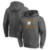 Pittsburgh Steelers Victory Arch Pullover Hoodie - Charcoal - Front View