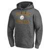 Pittsburgh Steelers Victory Arch Pullover Hoodie - Charcoal - Side View