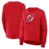 New Jersey Devils Fashion7 Women's Oversized Breakaway Sweatshirt - Red - Front View