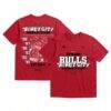 Chicago Bulls Bleacher Report x Mitchell & Ness Unisex World Tour T-Shirt - Red - Front View
