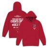 Chicago Bulls Bleacher Report x Mitchell & Ness Unisex Backstage Crew Pullover Hoodie - Red - Front View