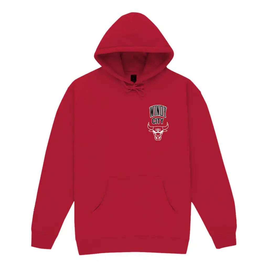 Chicago Bulls Bleacher Report x Mitchell & Ness Unisex Backstage Crew Pullover Hoodie