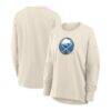 Buffalo Sabres Fashion7 Women's Distressed Logo Long Sleeve T-Shirt - Cream - Front View