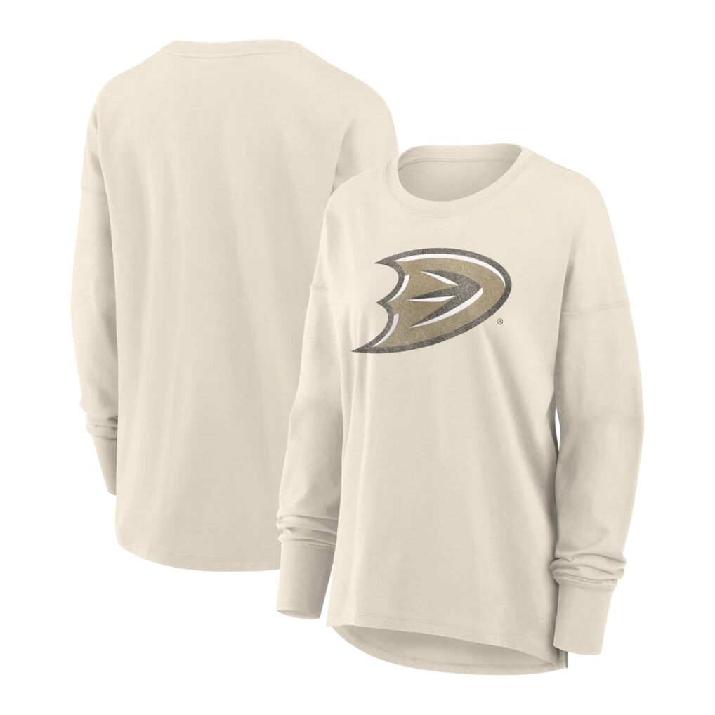 Anaheim Ducks Fashion7 Women's Distressed Logo Long Sleeve T-Shirt