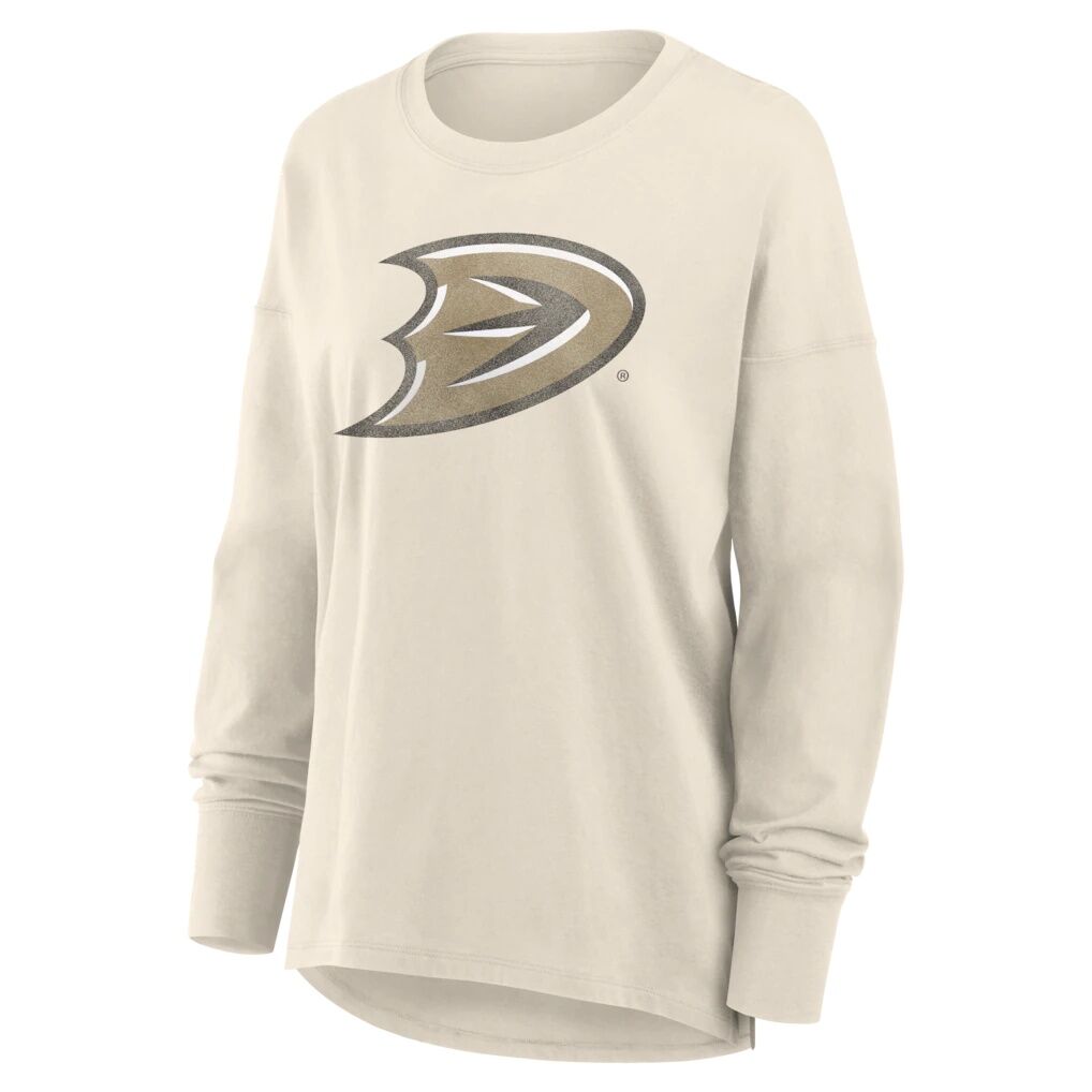 Anaheim Ducks Fashion7 Women's Distressed Logo Long Sleeve T-Shirt