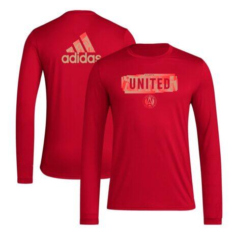 Atlanta United FC adidas Local Pop AEROREADY Long Sleeve T-Shirt - Red - Front View