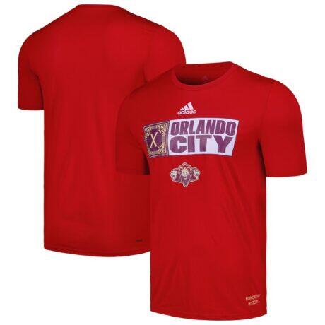Orlando City SC adidas 2024 Jersey Hook AEROREADY T-Shirt - Red - Front View