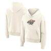 Minnesota Wild Fashion7 Women's Distressed Logo Hoodie - Cream - Front View