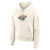 Minnesota Wild Fashion7 Women's Distressed Logo Hoodie - Cream - Side View