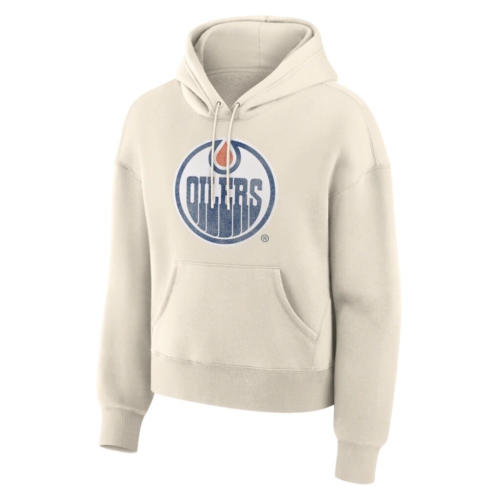 Edmonton Oilers Fashion7 Women's Distressed Logo Hoodie