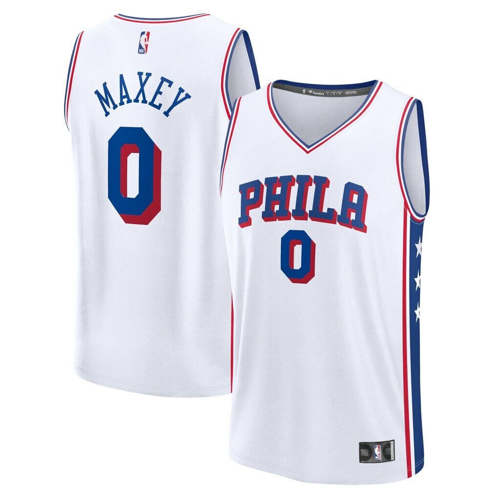 Tyrese Maxey Philadelphia 76ers Fashion7 Fast Break Replica Player Jersey – Association Edition