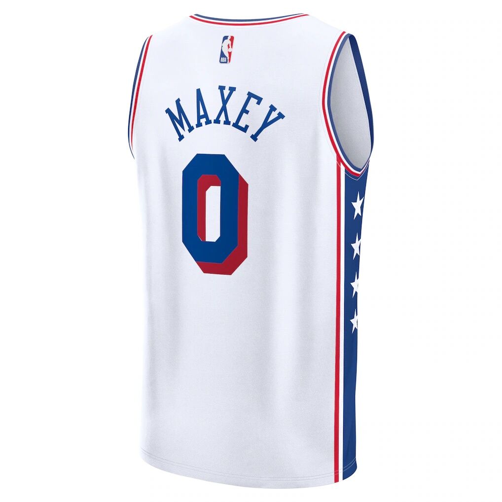 Tyrese Maxey Philadelphia 76ers Fashion7 Fast Break Replica Player Jersey – Association Edition