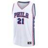 Joel Embiid Philadelphia 76ers Fashion7 Fast Break Replica Player Jersey - White - Back View