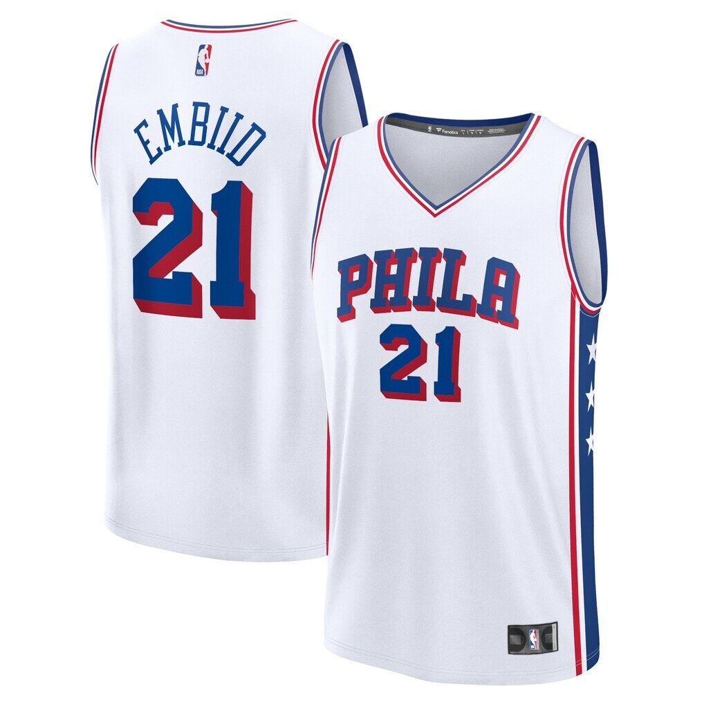 Joel Embiid Philadelphia 76ers Fashion7 Fast Break Replica Player Jersey – Association Edition