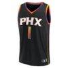 Devin Booker Phoenix Suns Fashion7 Youth Fast Break Player Jersey - Black - Side View