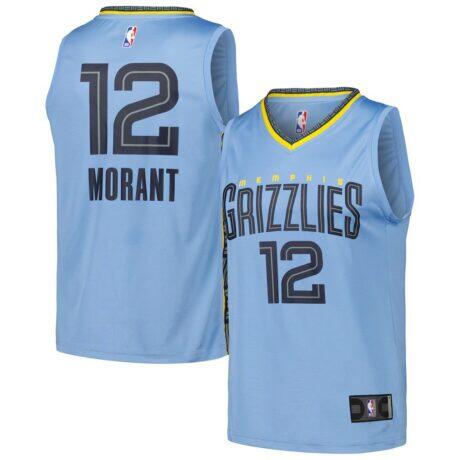 Ja Morant Memphis Grizzlies Fashion7 Fast Break Replica Player Jersey - Statement Edition - - Front View