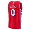 Tyrese Maxey Philadelphia 76ers Fashion7 Fast Break Replica Player Jersey - Red - Detail View