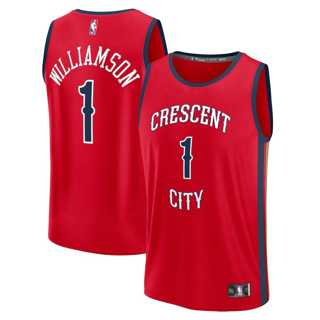 Zion Williamson New Orleans Pelicans Fashion7 Fast Break Replica Player Jersey - Statement Edition