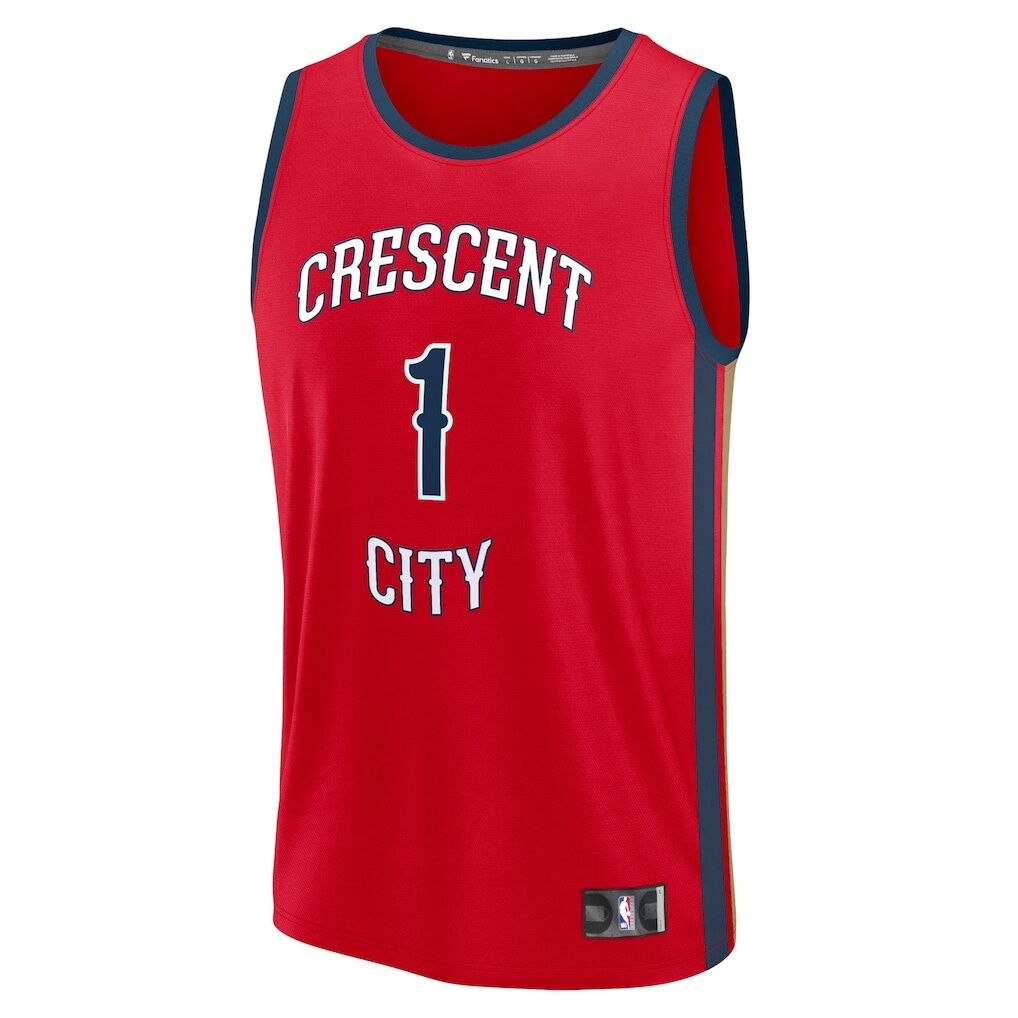 Zion Williamson New Orleans Pelicans Fashion7 Fast Break Replica Player Jersey - Statement Edition
