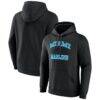 Miami Marlins Logo Athletic Heart & Soul Hoodie - Black - Front View