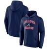 Atlanta Braves Logo Athletic Heart & Soul Hoodie - Navy - Front View