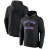 Colorado Rockies Logo Athletic Heart & Soul Hoodie - Black - Front View