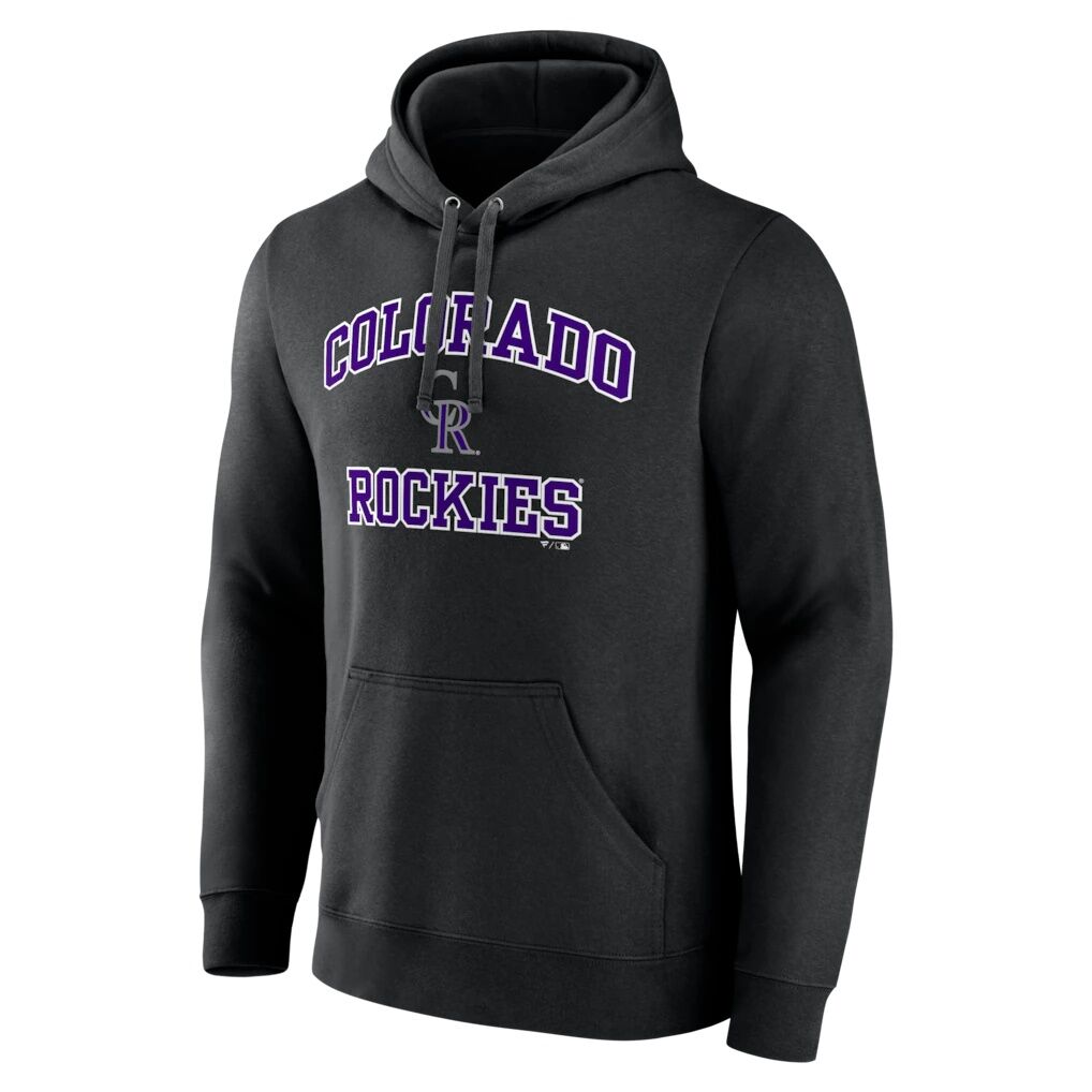 Colorado Rockies Logo Athletic Heart & Soul Hoodie