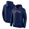 Los Angeles Angels Logo Athletic Wordmark Hoodie - Navy - Front View