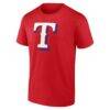 Texas Rangers Logo Athletic Official Logo T-Shirt - Red - Alt1