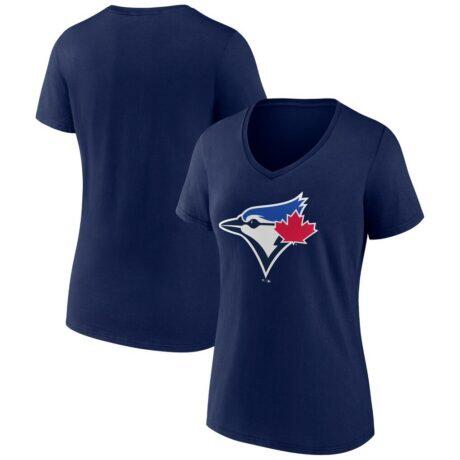 Toronto Blue Jays Logo Athletic Women's Official Logo Athletic V-Neck T-Shirt