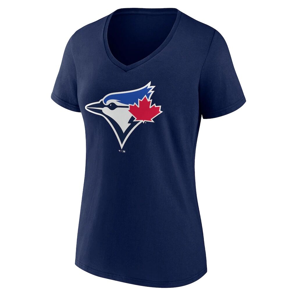 Toronto Blue Jays Logo Athletic Women’s Official Logo Athletic V-Neck T-Shirt