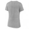 Miami Marlins Logo Athletic Women's Official Logo Athletic V-Neck T-Shirt - Gray - Detail View