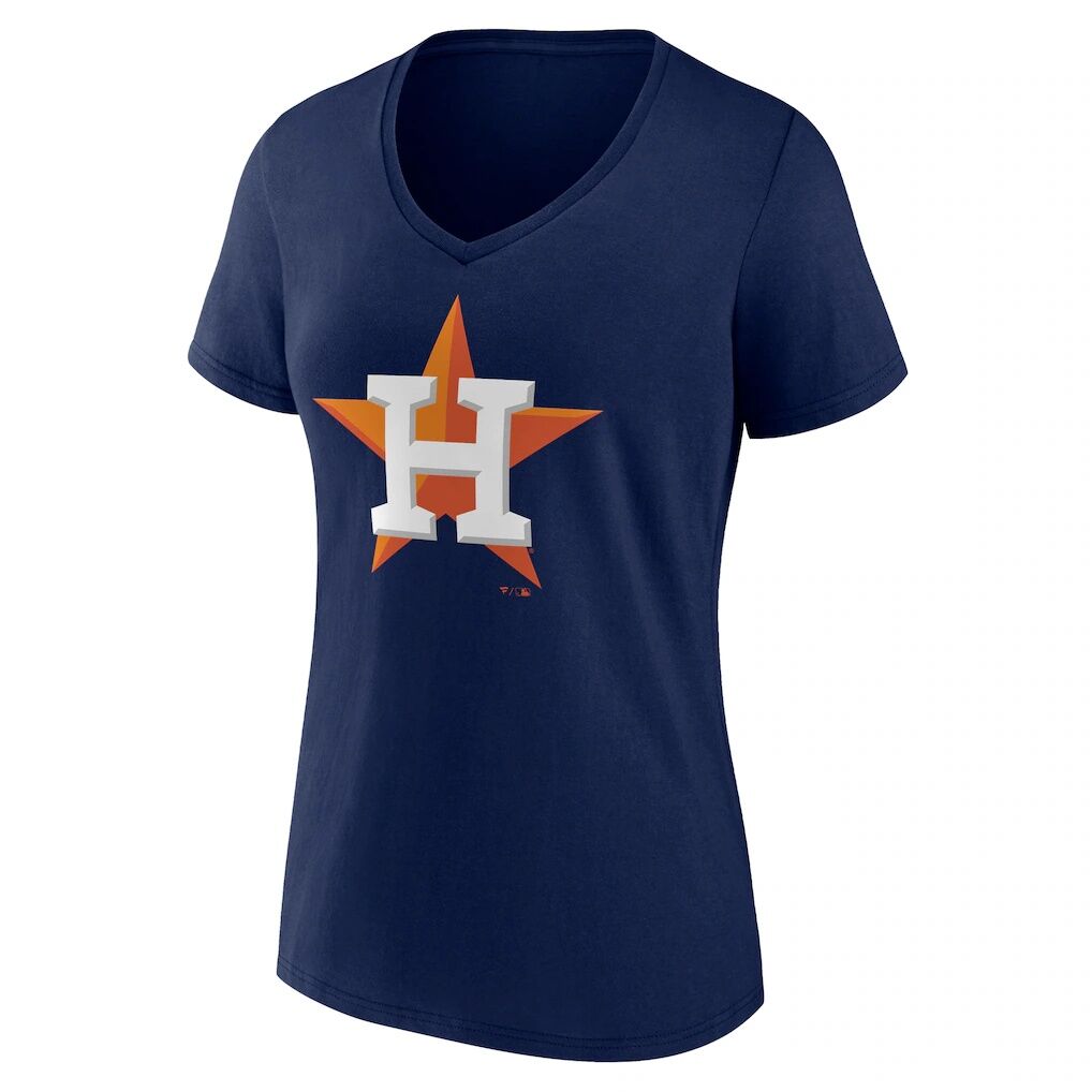 Houston Astros Logo Athletic Women’s Official Logo Athletic V-Neck T-Shirt