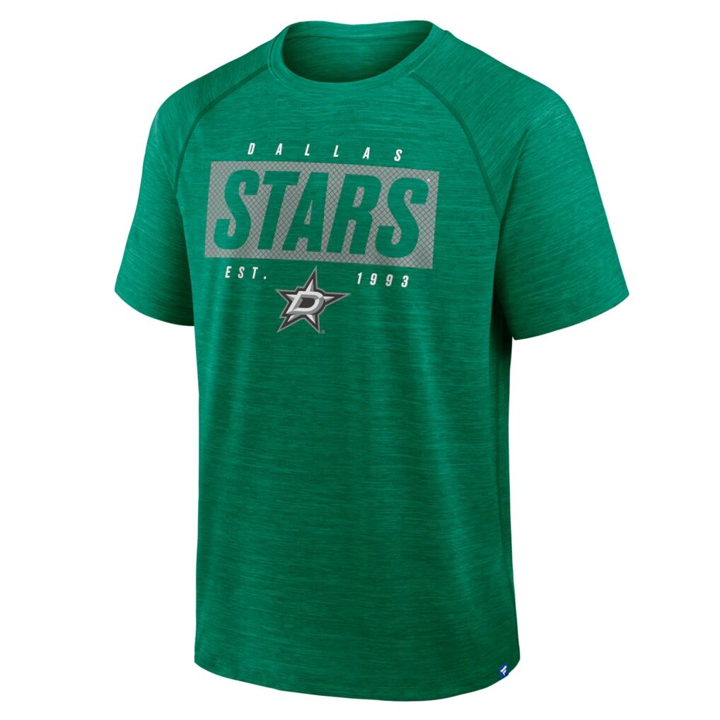 Dallas Stars Fashion7 Breakaway Clutch Raglan T-Shirt - Heather Kelly Green
